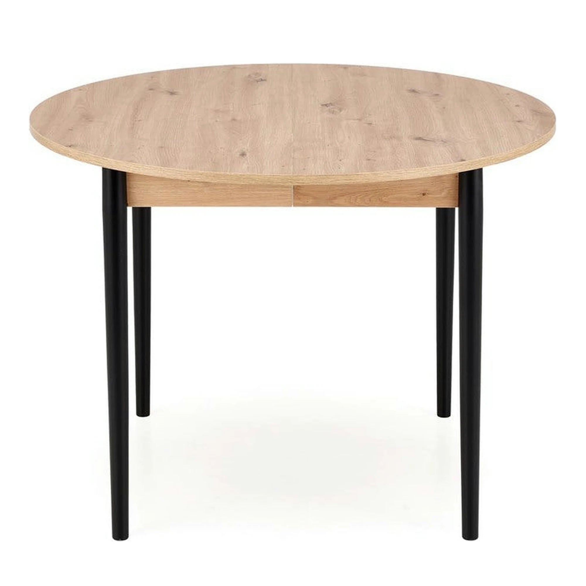 Masa extensibila PIVOT, stejar artisan/negru, PAL laminat/lemn, 102/142x102x75 cm
