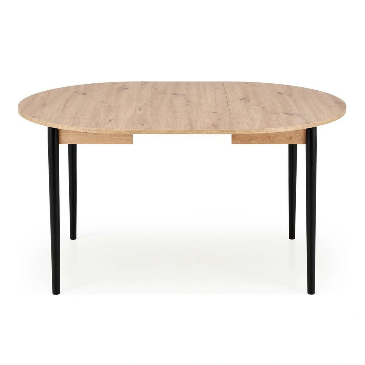 Masa extensibila PIVOT, stejar artisan/negru, PAL laminat/lemn, 102/142x102x75 cm