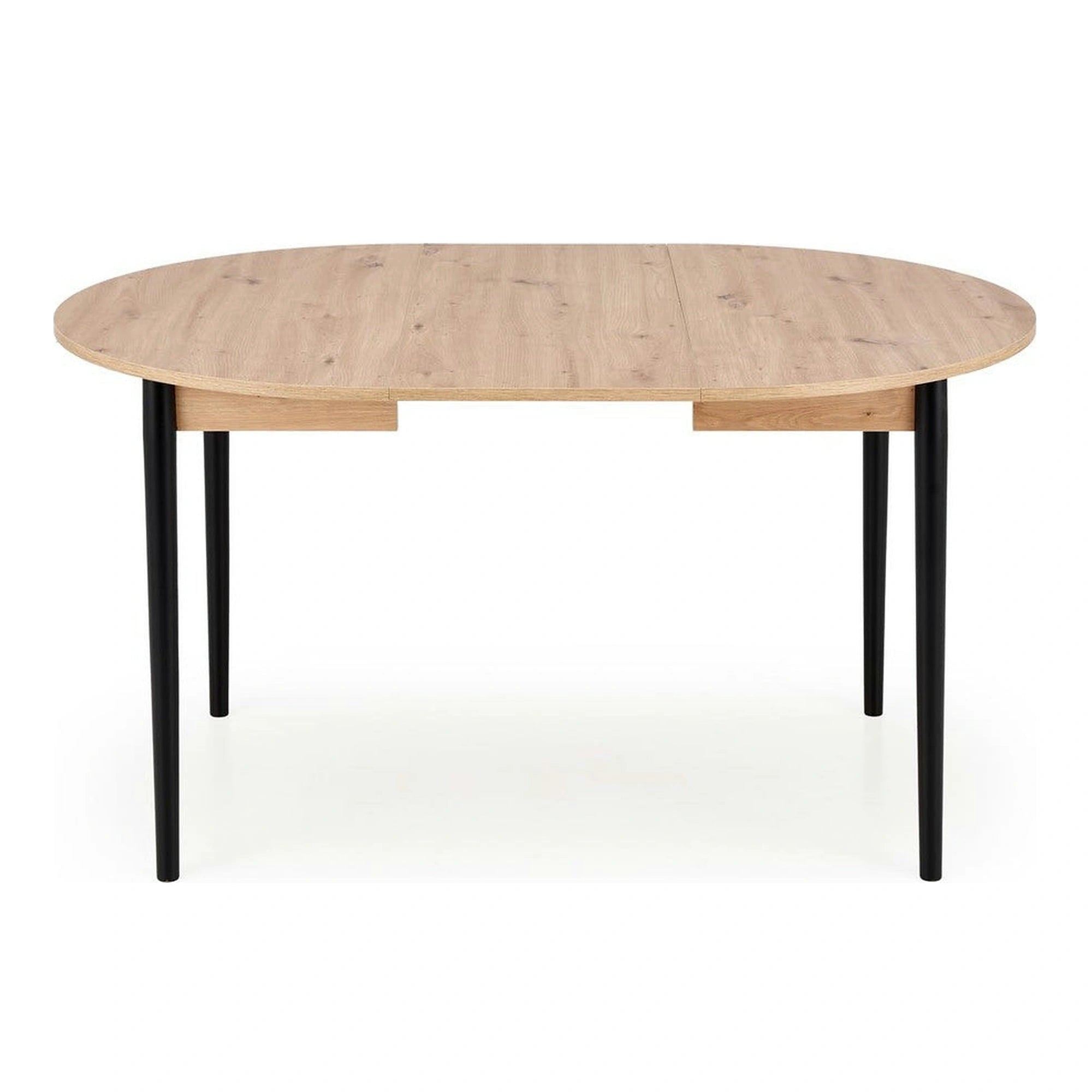 Masa extensibila PIVOT, stejar artisan/negru, PAL laminat/lemn, 102/142x102x75 cm