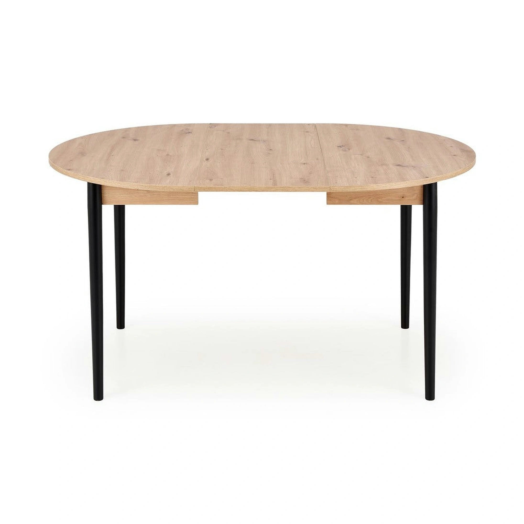 Masa extensibila PIVOT, stejar artisan/negru, PAL laminat/lemn, 102/142x102x75 cm