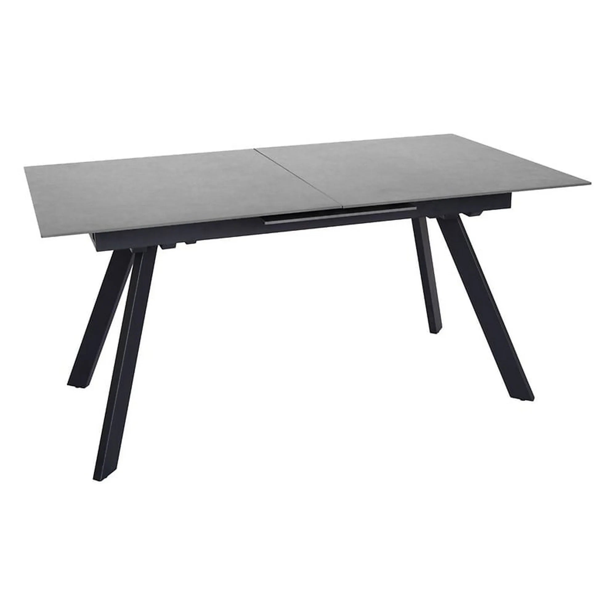 Masa extensibila PLANET, gri antracit/negru, ceramica/PAL, 160/200x90x76 cm