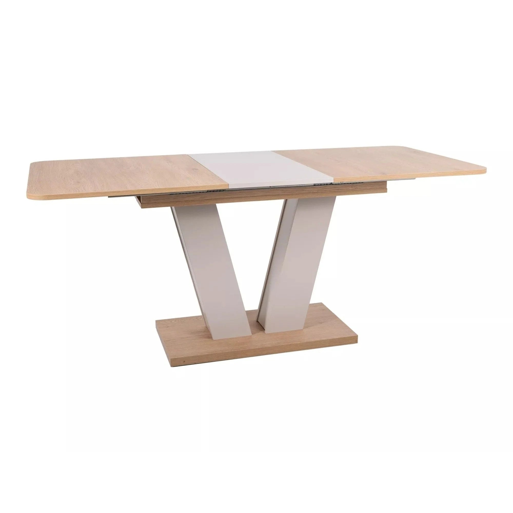 Masa extensibila PLATON, stejar/casmir, PAL laminat, 136/176x80x76 cm