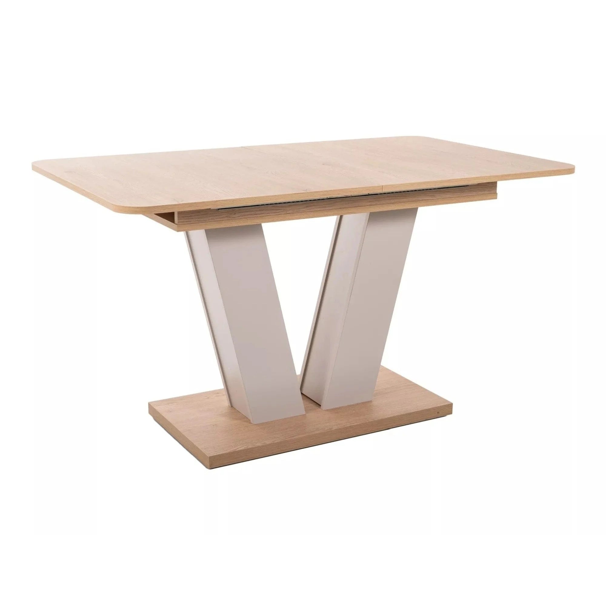 Masa extensibila PLATON, stejar/casmir, PAL laminat, 136/176x80x76 cm