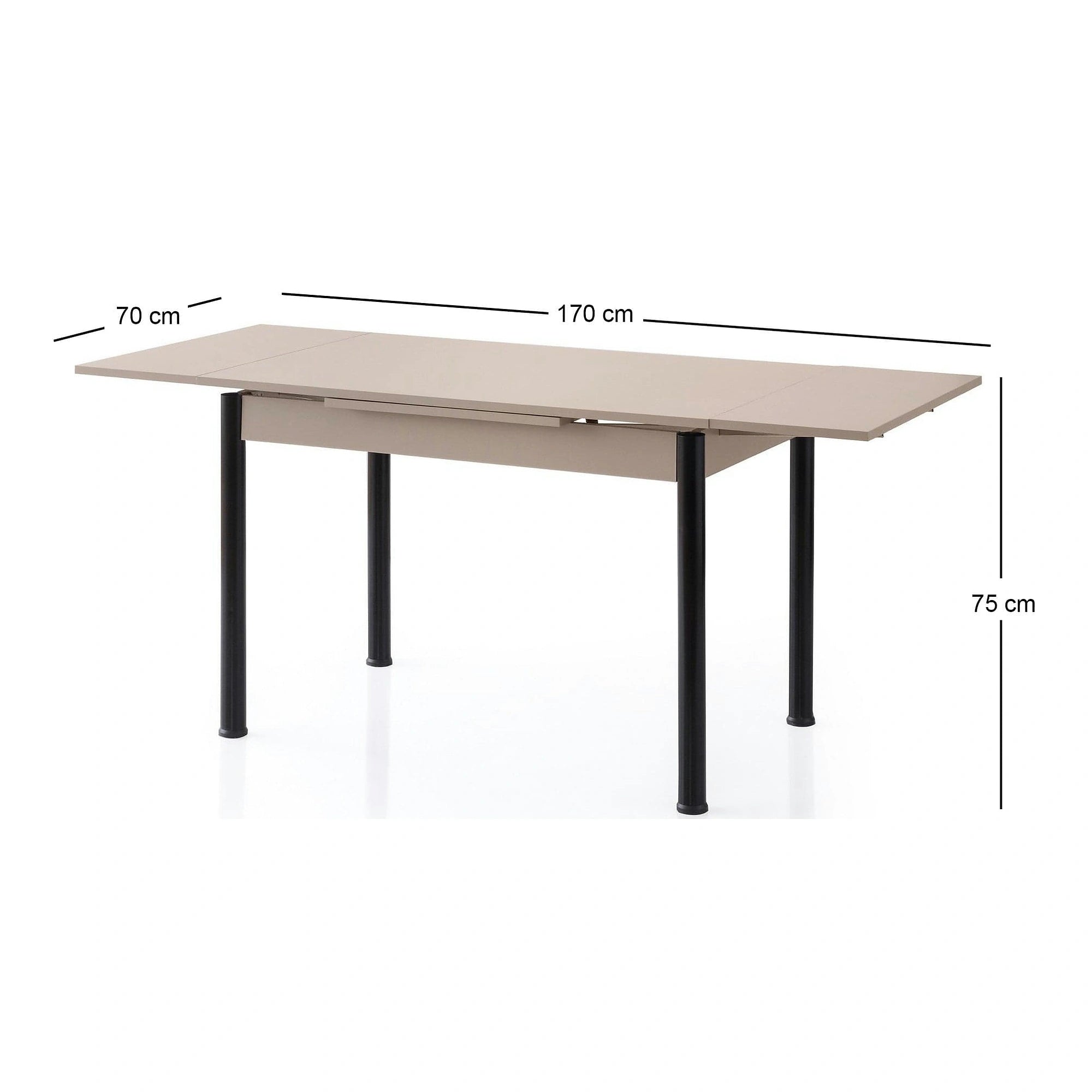 Masa extensibila POLO 1300, bej, PAL melaminat, 110/170x70x75 cm