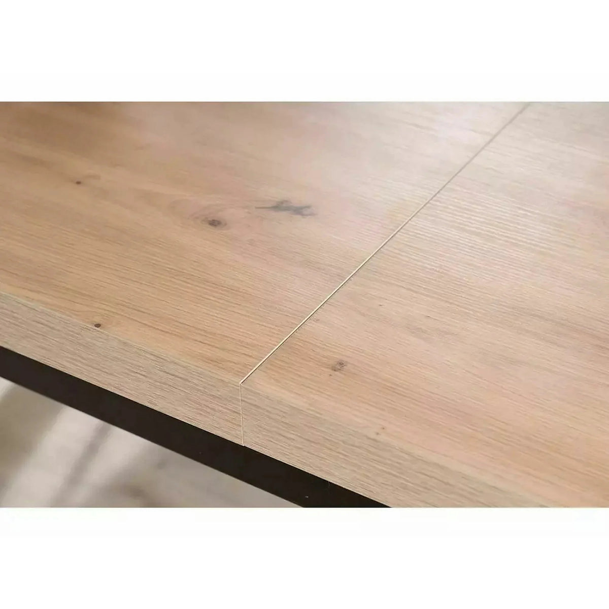 Masa extensibila PRESTO, stejar artisan/negru, PAL laminat, 140/218x80x78 cm