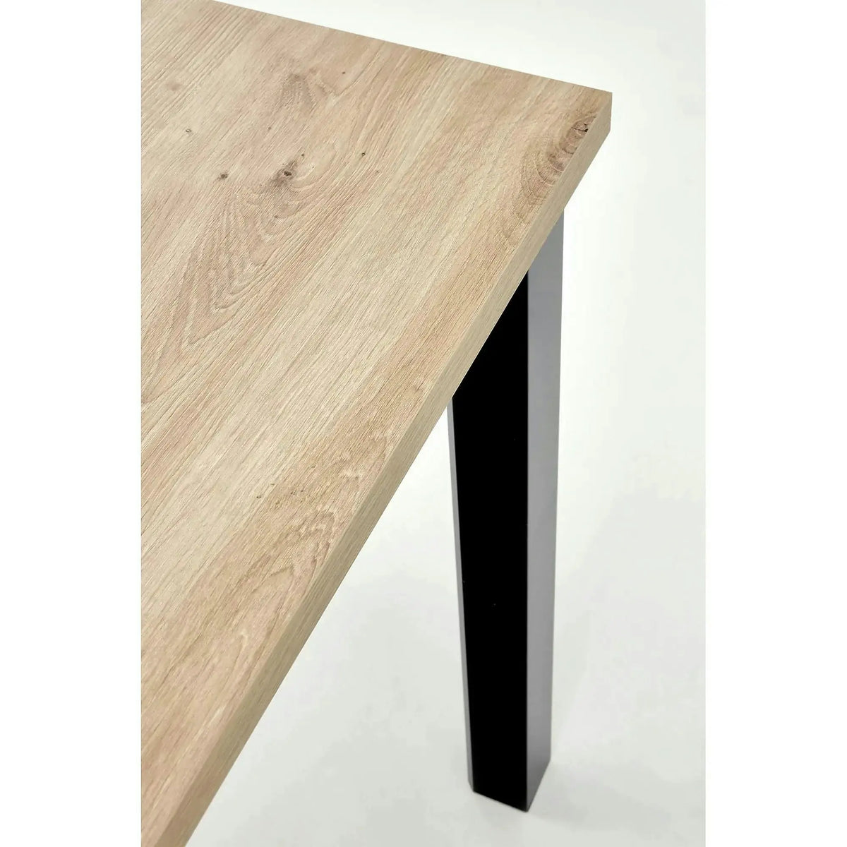 Masa extensibila QUBIK, stejar artisan/negru, PAL laminat, 80/200x80x76 cm