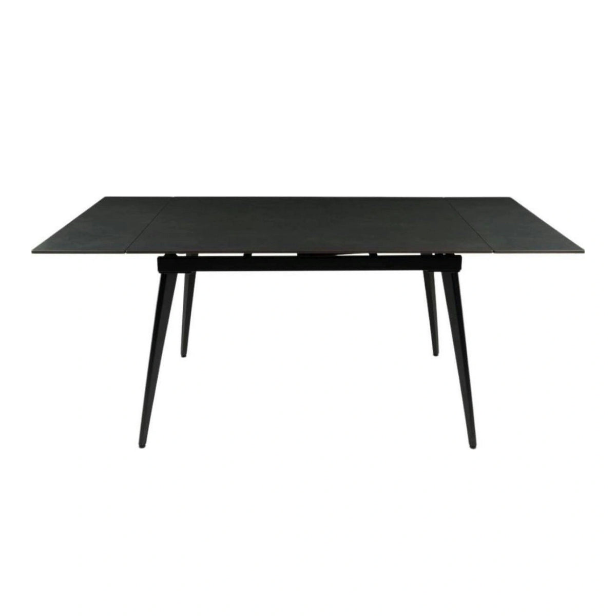 Masa extensibila REEF, negru, ceramica/metal, 120/180x80x76 cm