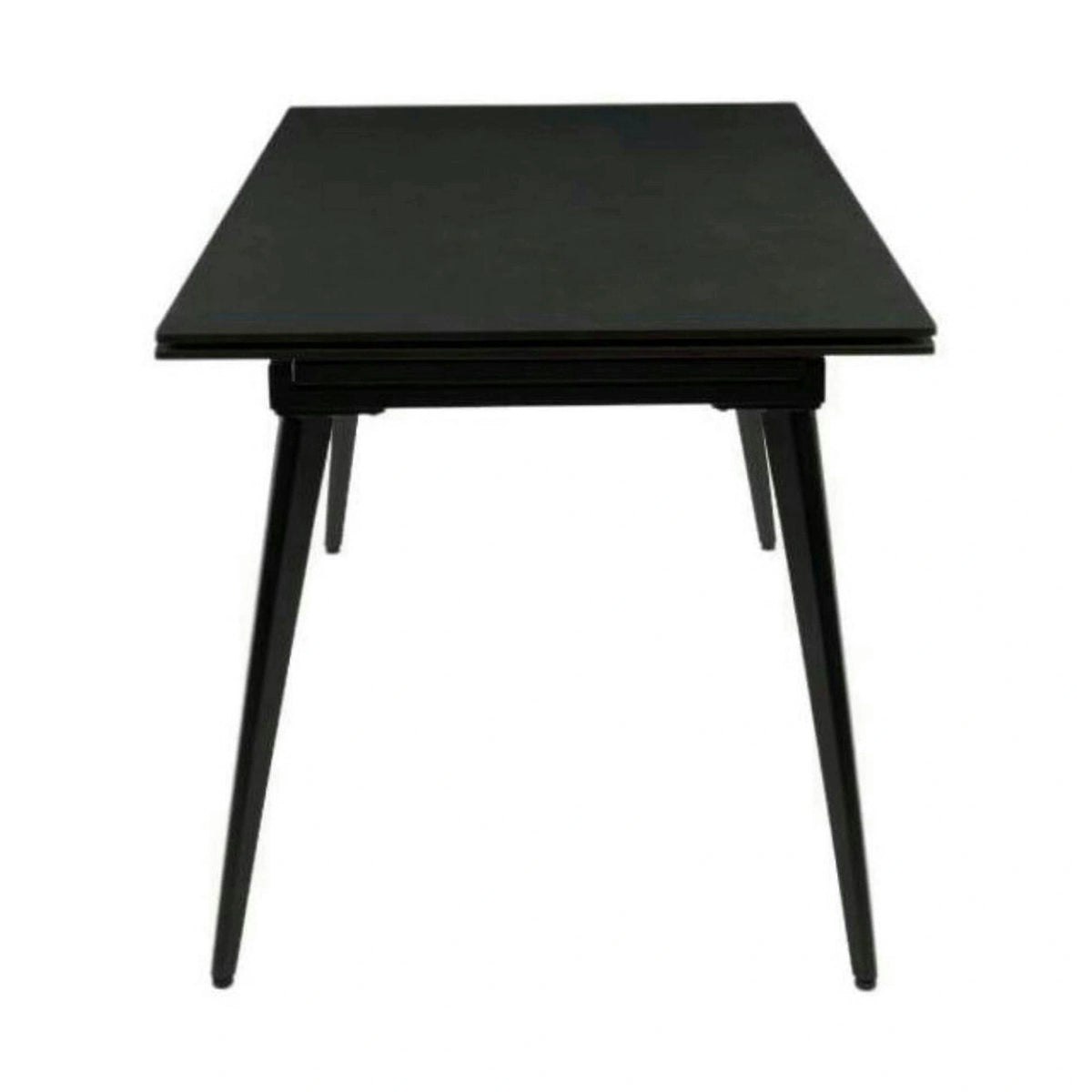 Masa extensibila REEF, negru, ceramica/metal, 120/180x80x76 cm