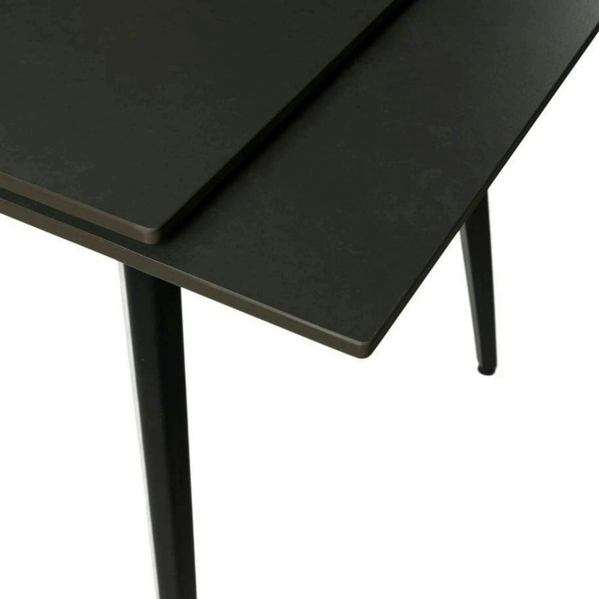 Masa extensibila REEF, negru, ceramica/metal, 120/180x80x76 cm