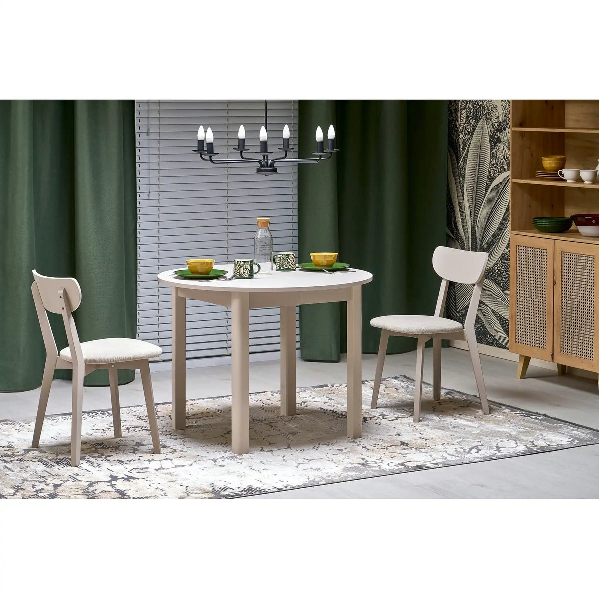 Masa extensibila RINGO, casmir, PAL, 102/142x102x76 cm