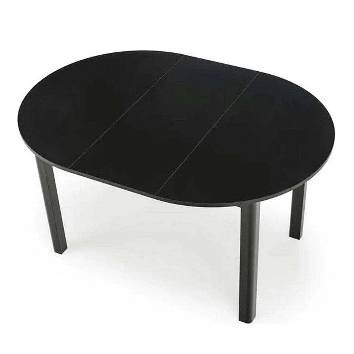 Masa extensibila RINGO, negru, PAL furniruit, 102/142x102x76 cm