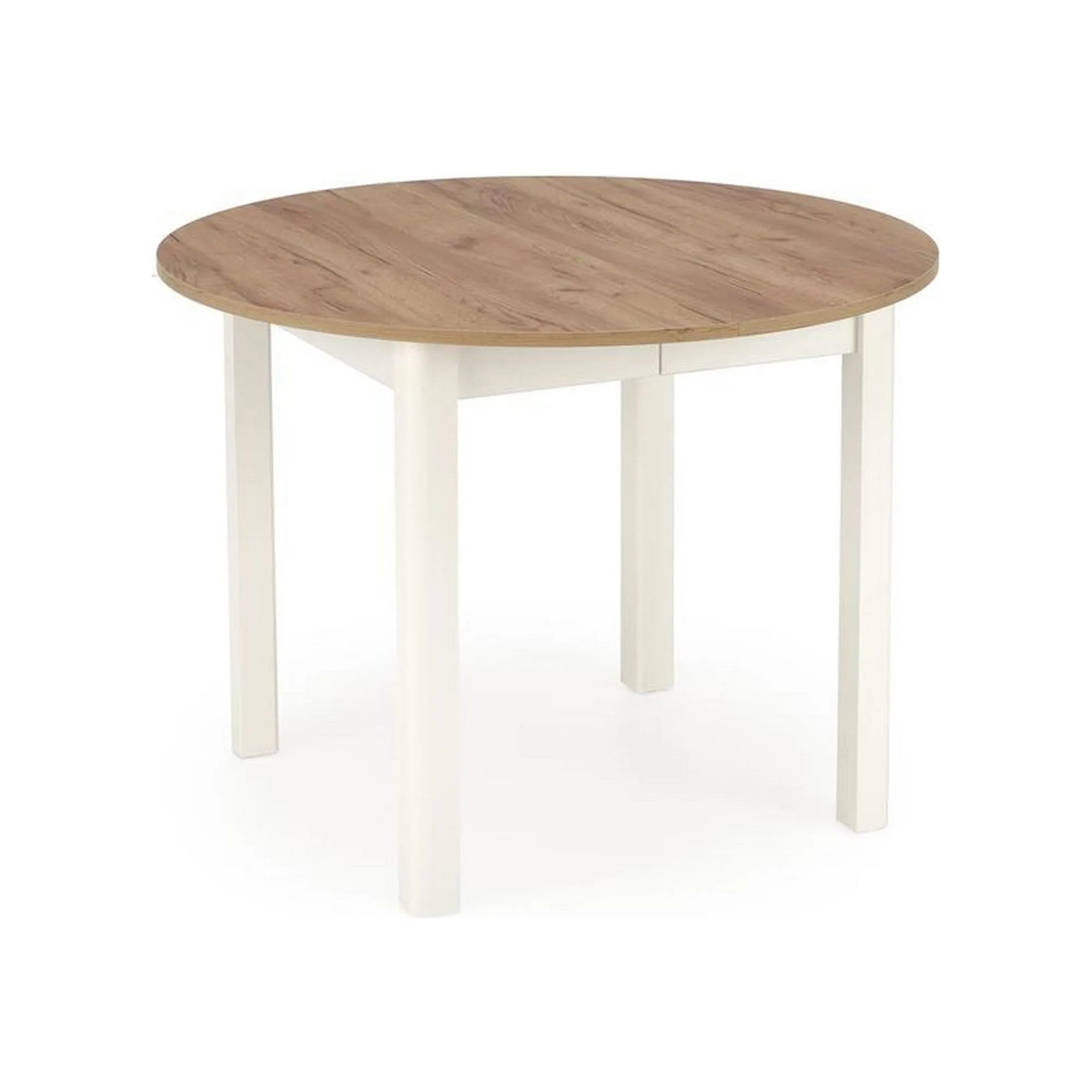 Masa extensibila RINGO, stejar/alb, PAL furniruit, 102/142x102x76 cm