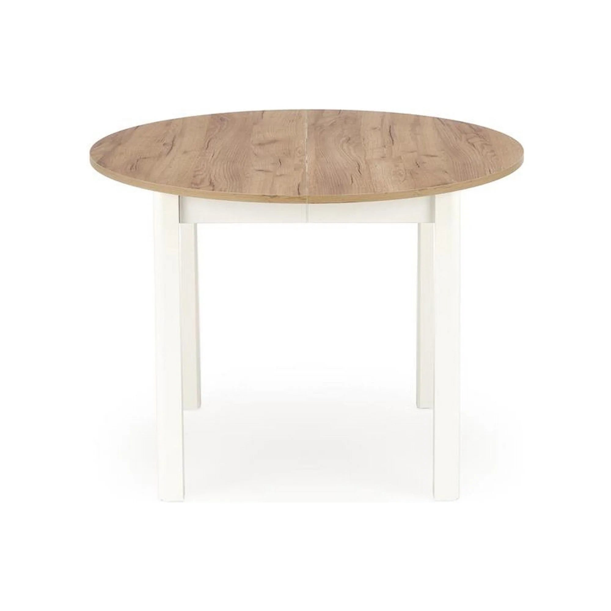 Masa extensibila RINGO, stejar/alb, PAL furniruit, 102/142x102x76 cm