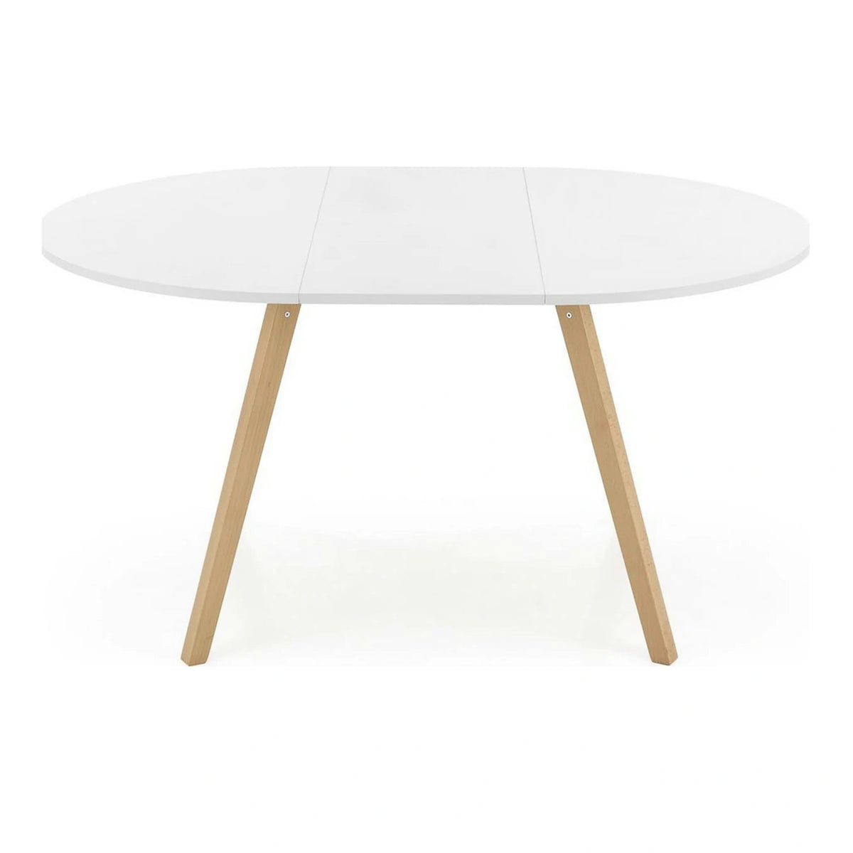 Masa extensibila RUBEN, alb/stejar, 102/142x102x73 cm
