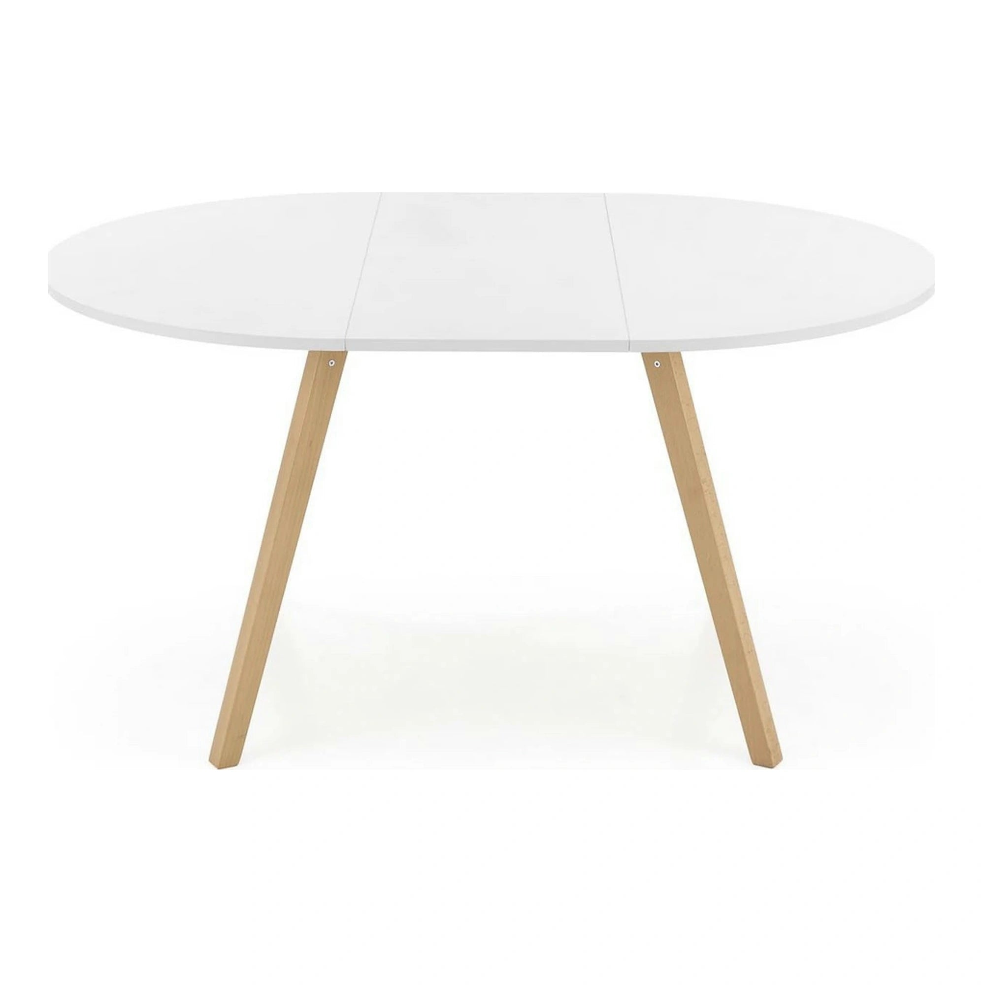 Masa extensibila RUBEN, alb/stejar, 102/142x102x73 cm