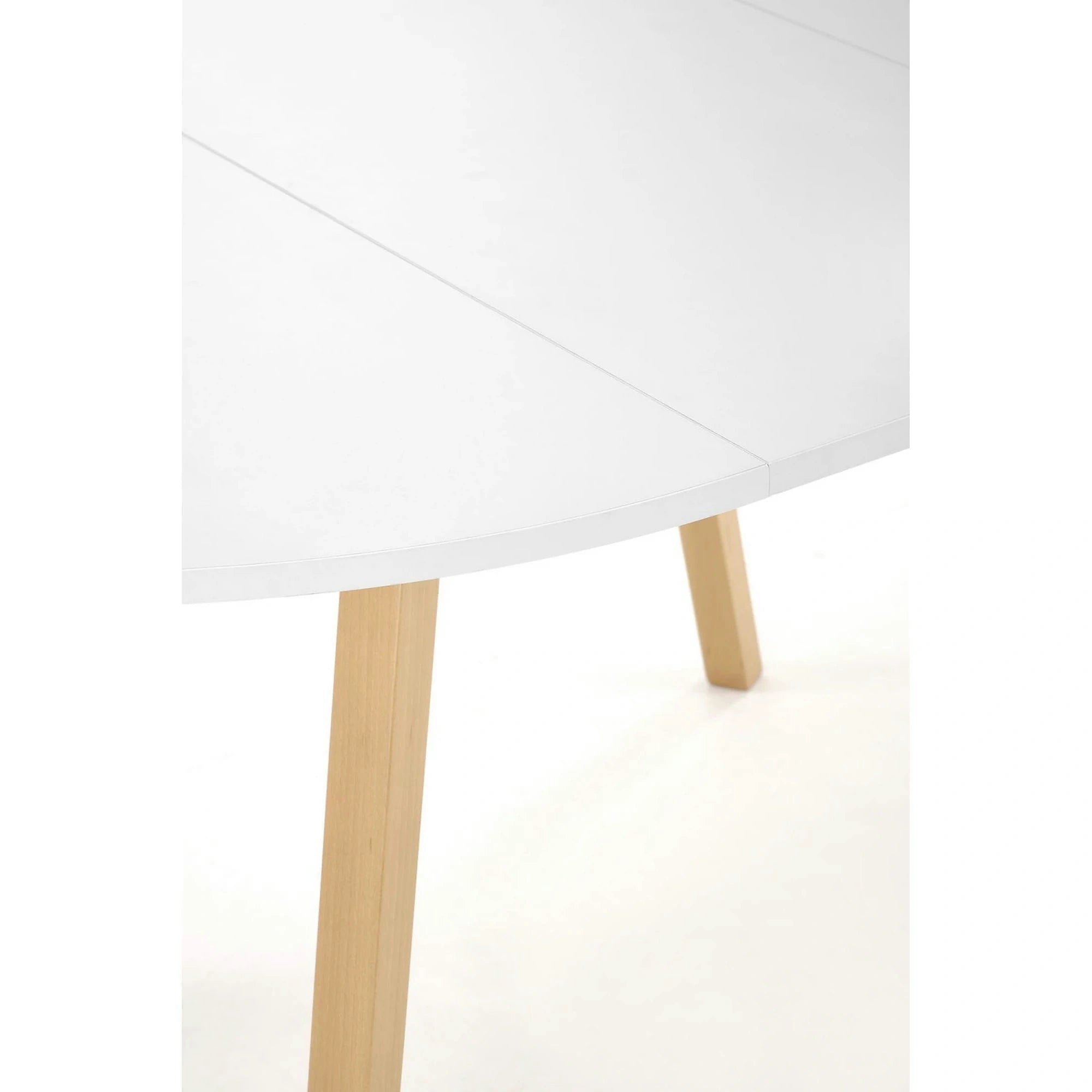 Masa extensibila RUBEN, alb/stejar, 102/142x102x73 cm