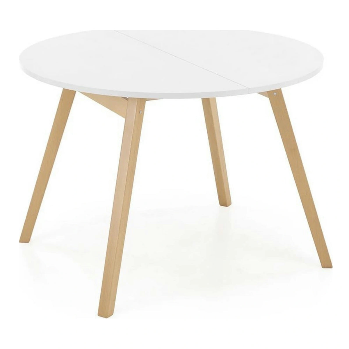Masa extensibila RUBEN, alb/stejar, 102/142x102x73 cm