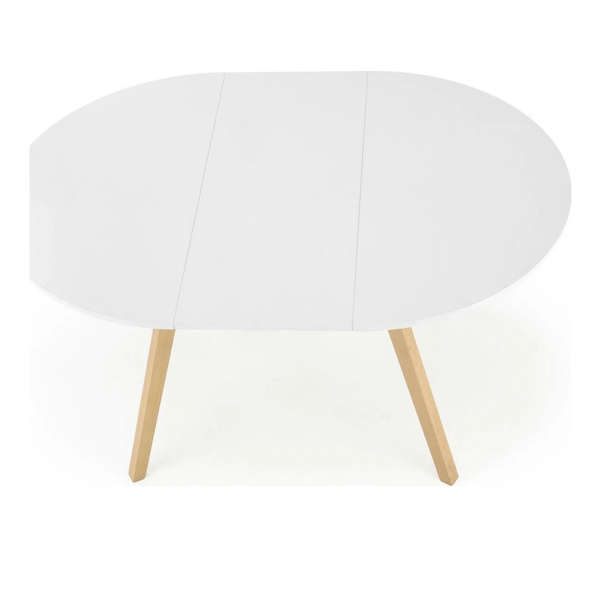 Masa extensibila RUBEN, alb/stejar, 102/142x102x73 cm
