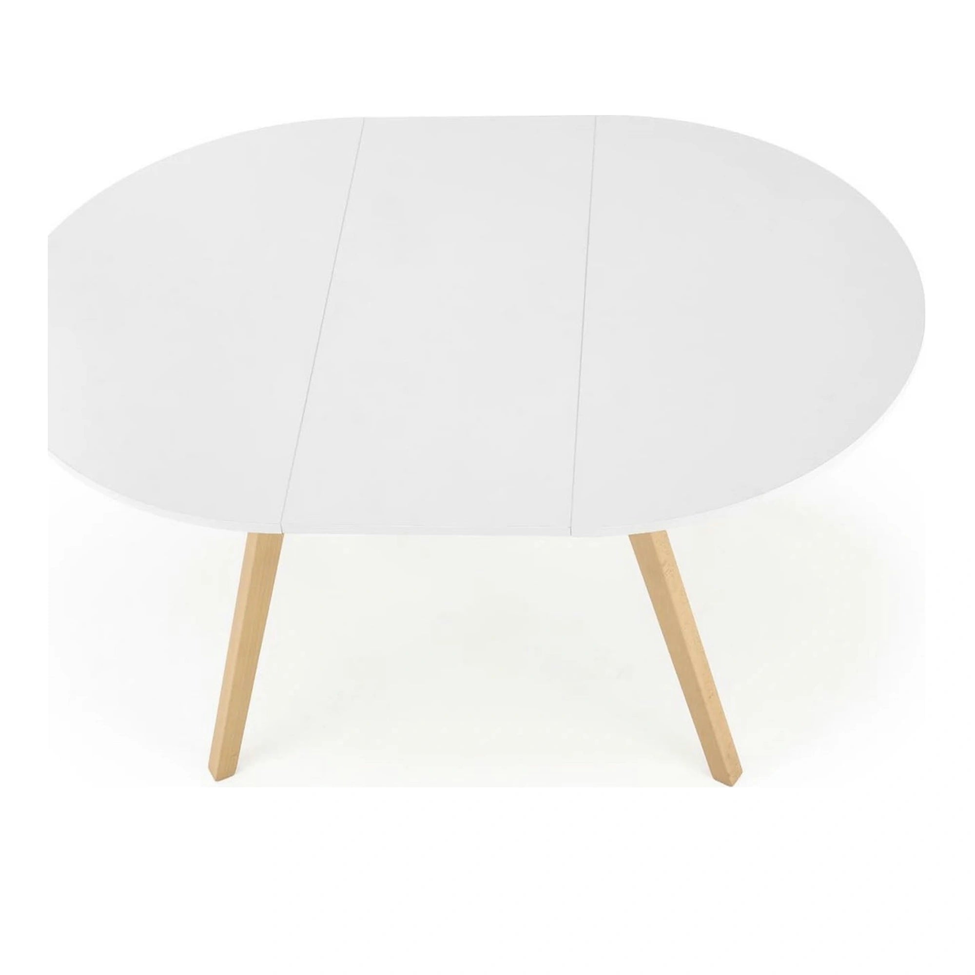 Masa extensibila RUBEN, alb/stejar, 102/142x102x73 cm