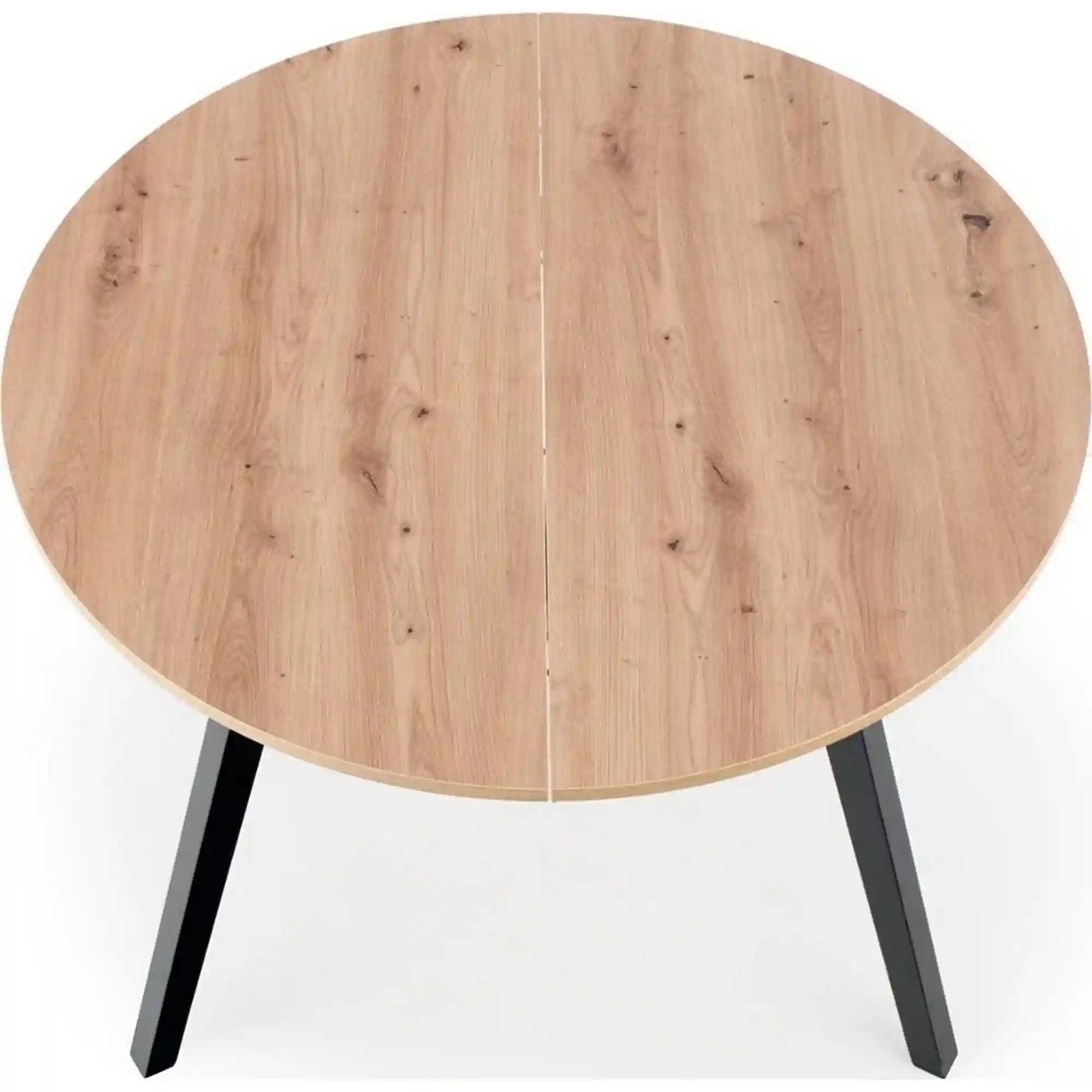 Masa extensibila RUBEN, stejar artisan/negru, 102/142x102x73 cm