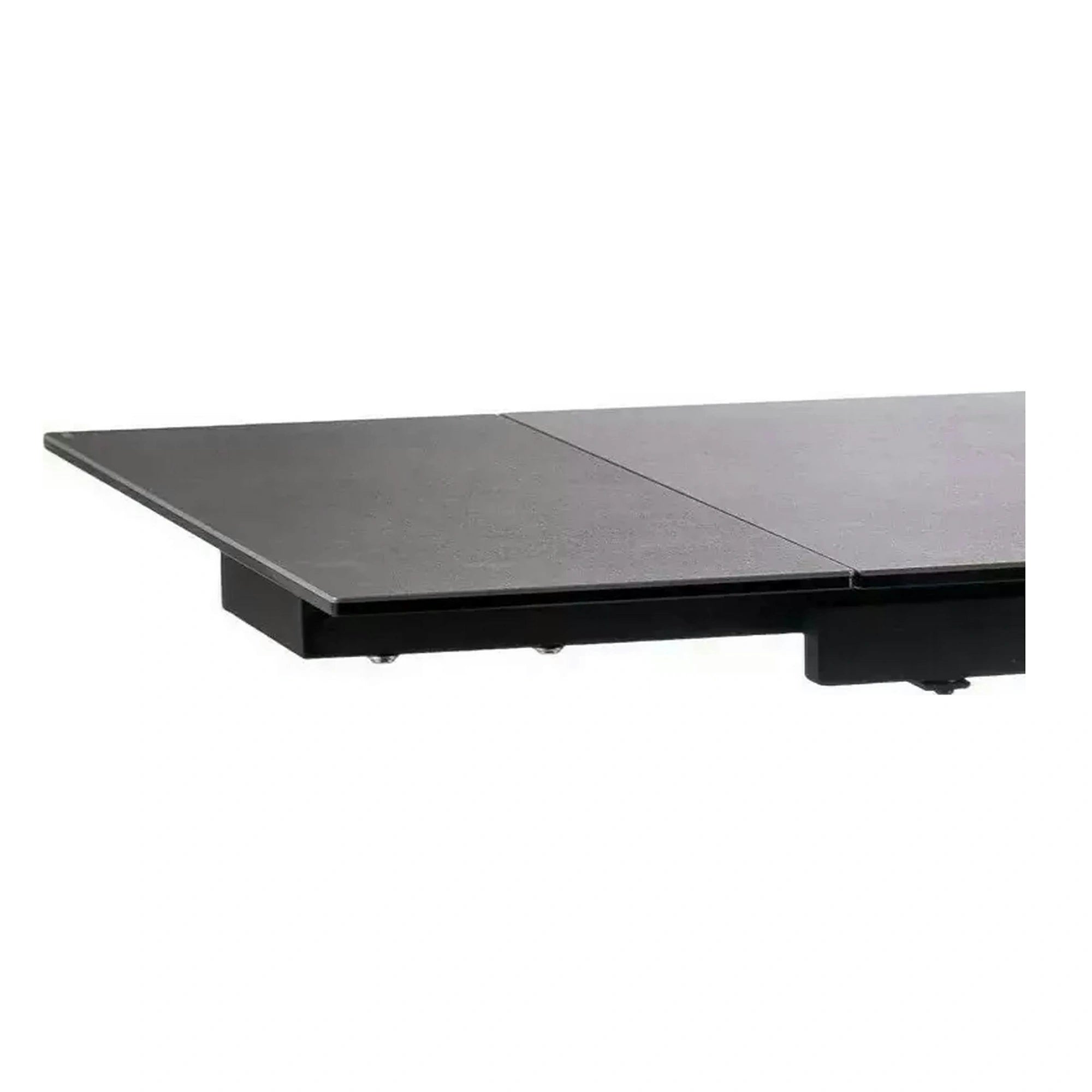 Masa extensibila SALVADORE CERAMIC II, gri/negru mat, sticla securizata/ceramica, 120/180x80x76 cm
