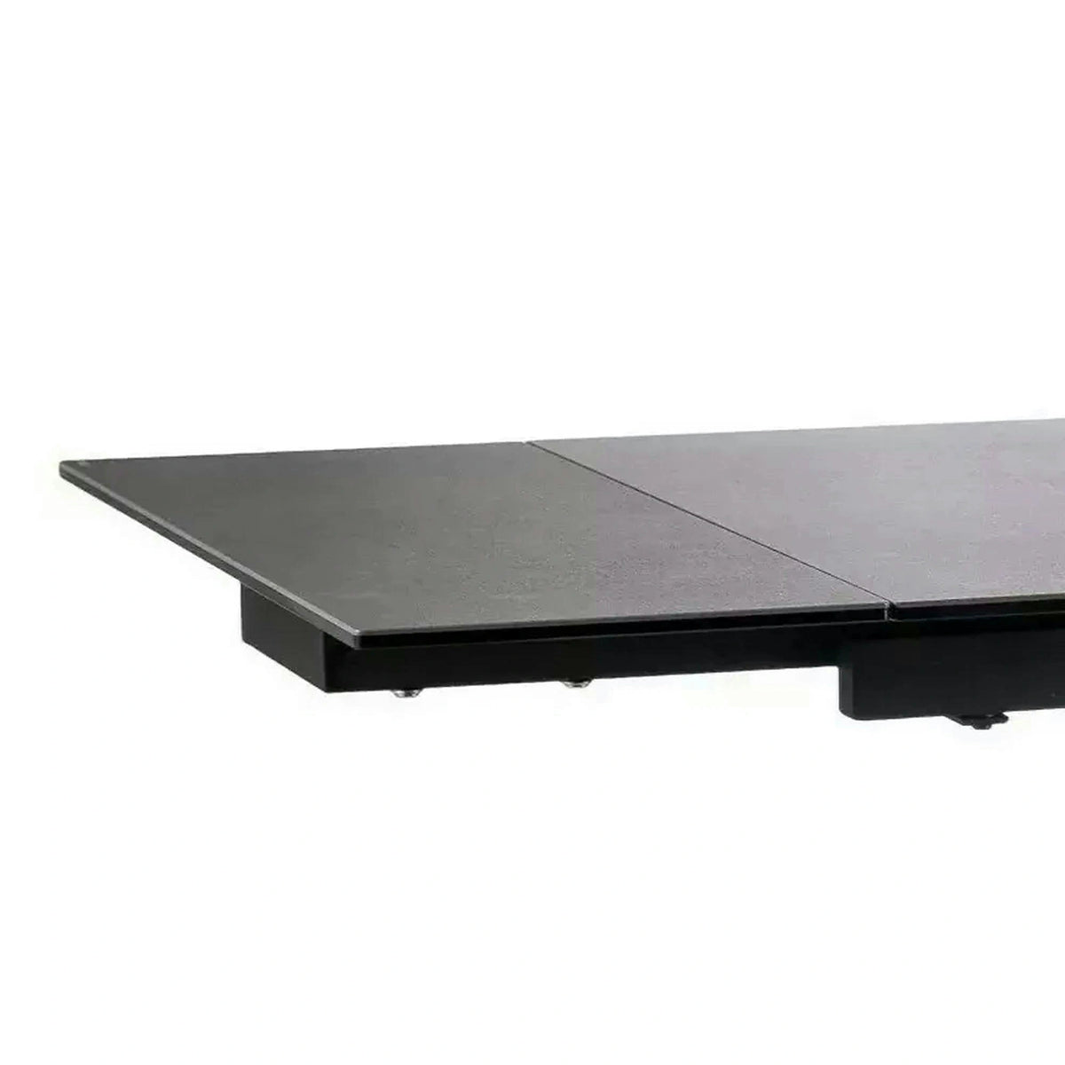 Masa extensibila SALVADORE CERAMIC II, gri/negru mat, sticla securizata/ceramica, 120/180x80x76 cm