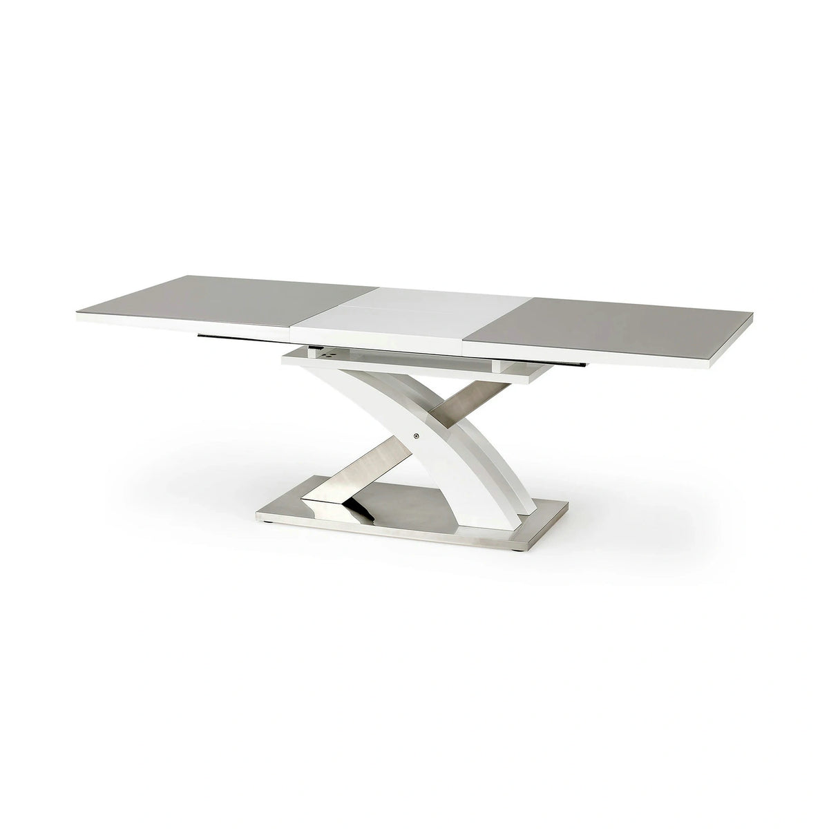 Masa extensibila SANDOR 2, alb/crom, 160/220x90x78 cm