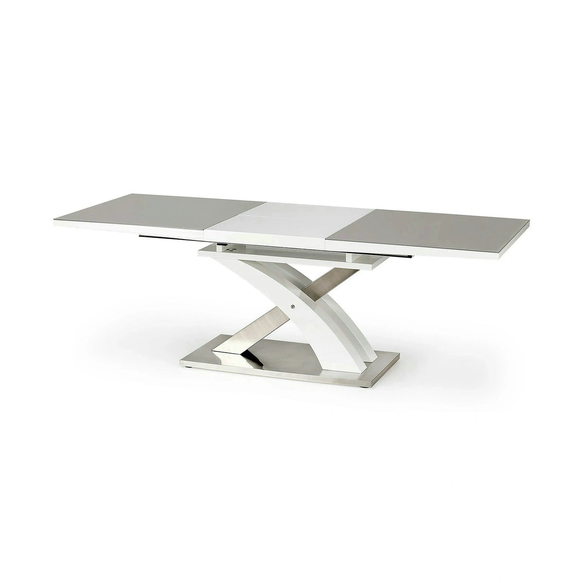 Masa extensibila SANDOR 2, alb/crom, 160/220x90x78 cm