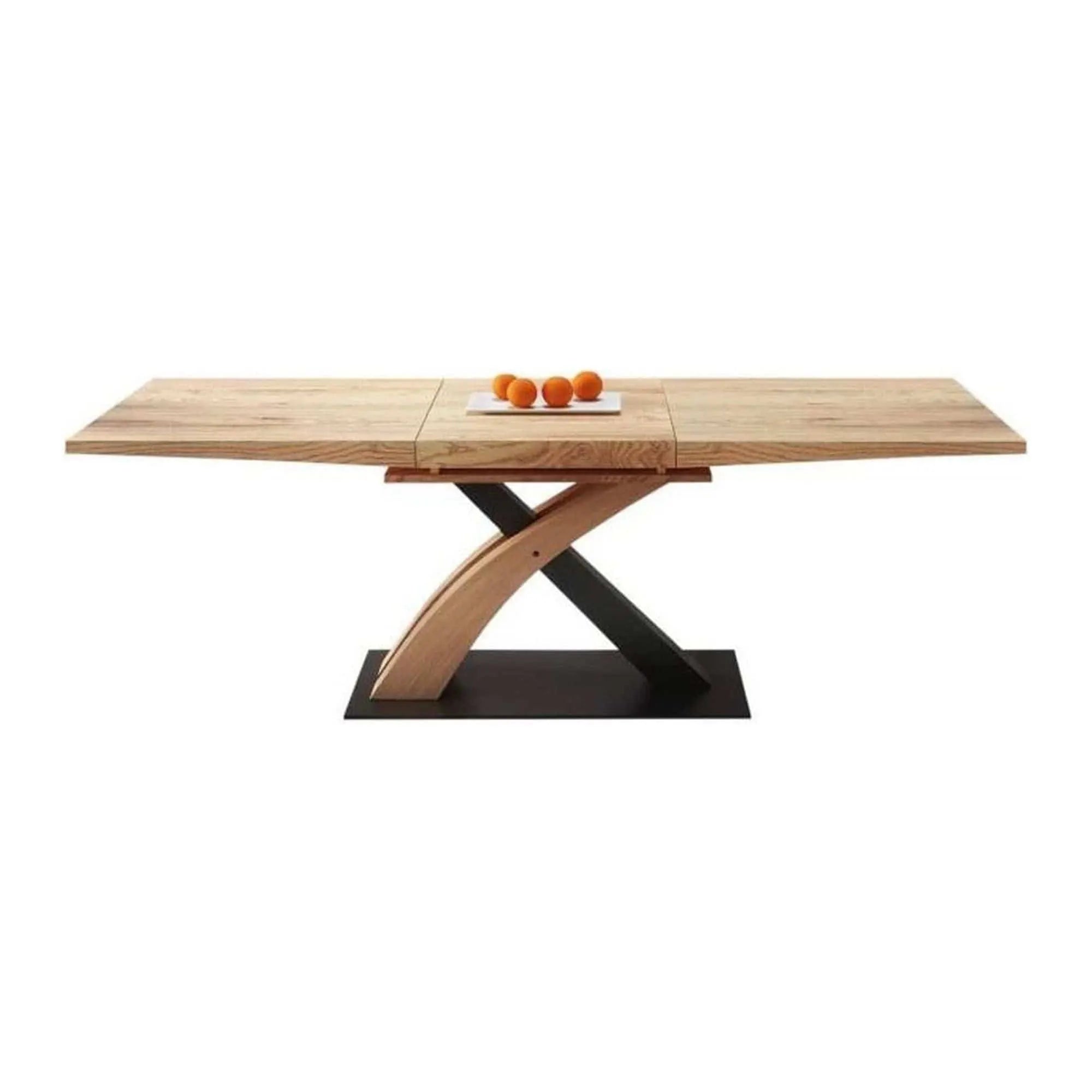 Masa extensibila SANDOR 3, stejar auriu/negru, 160/220x90x75 cm