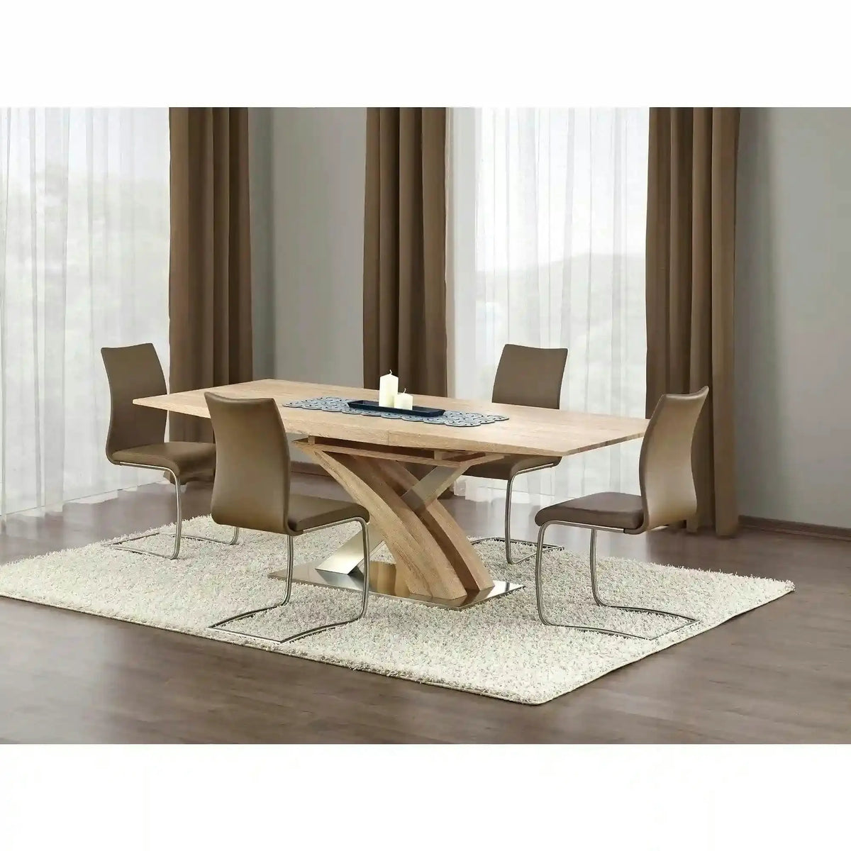 Masa extensibila SANDOR, stejar, 160/220x90x77 cm