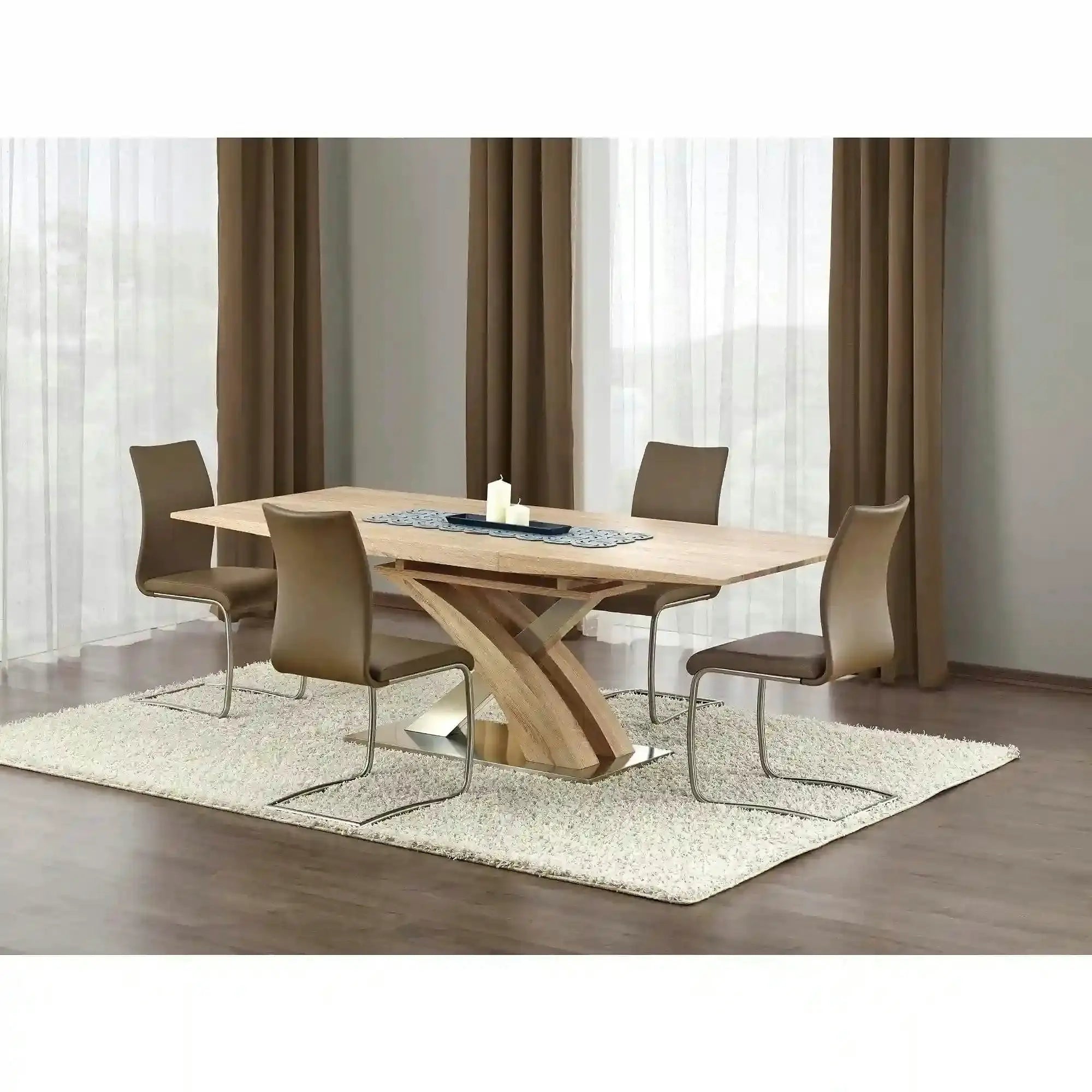 Masa extensibila SANDOR, stejar, 160/220x90x77 cm
