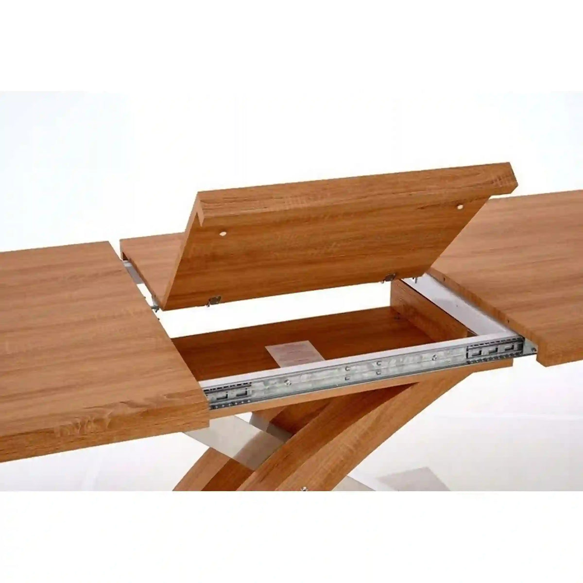 Masa extensibila SANDOR, stejar/crom, 160/220x90x77 cm