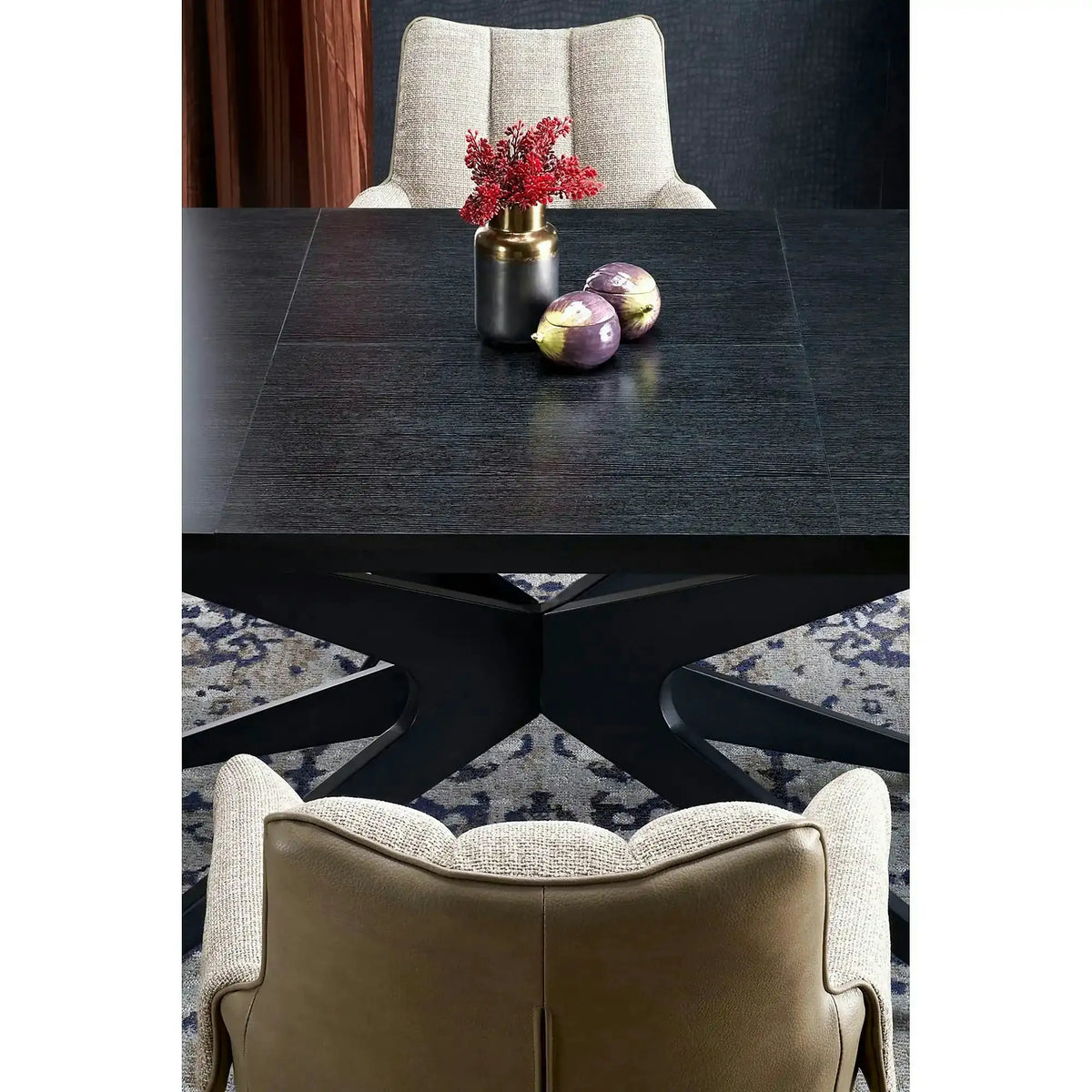 Masa extensibila SANDRO, negru, 180/240x100x76 cm