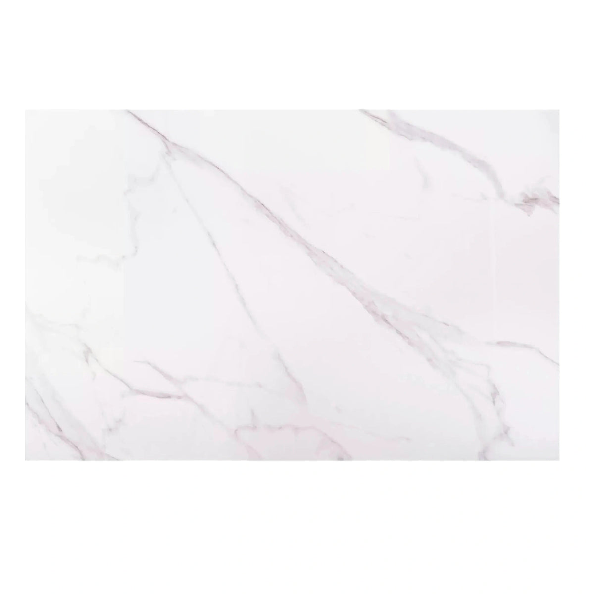 Masa extensibila SENTO, alb cu efect de marmura, ceramica/lemn, 120/180x80x76 cm