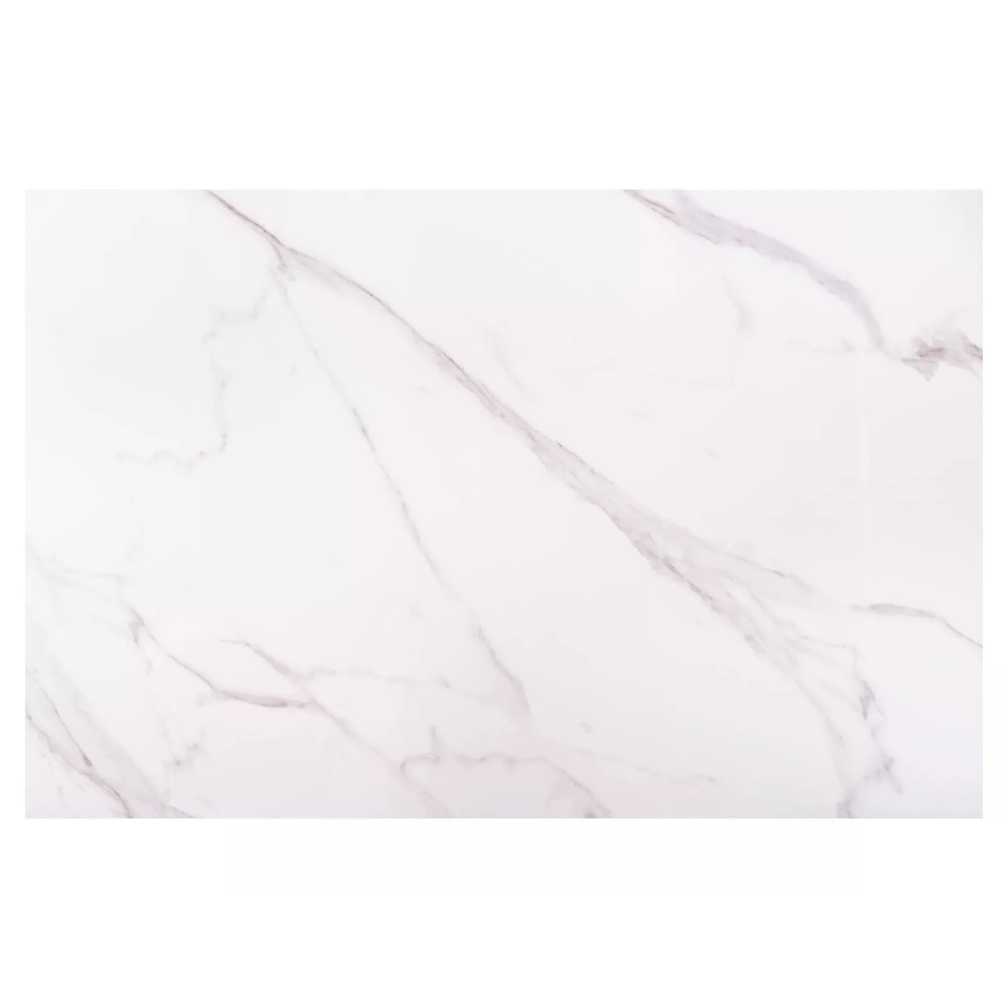 Masa extensibila SENTO, alb cu efect de marmura, ceramica/lemn, 120/180x80x76 cm