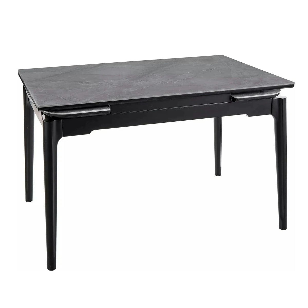 Masa extensibila SENTO, gri cu efect de marmura, ceramica/lemn, 120/180x80x76 cm