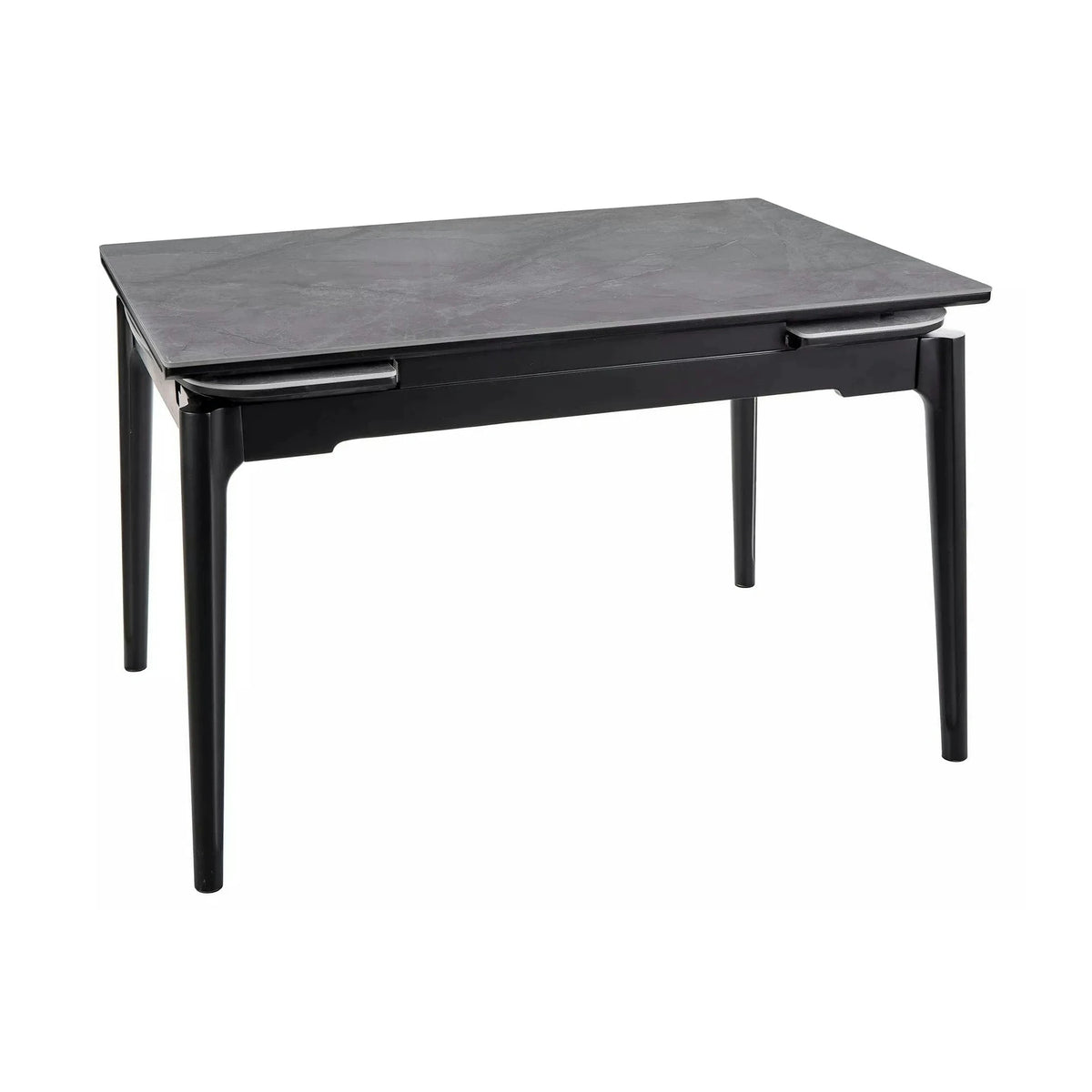 Masa extensibila SENTO, gri cu efect de marmura, ceramica/lemn, 120/180x80x76 cm