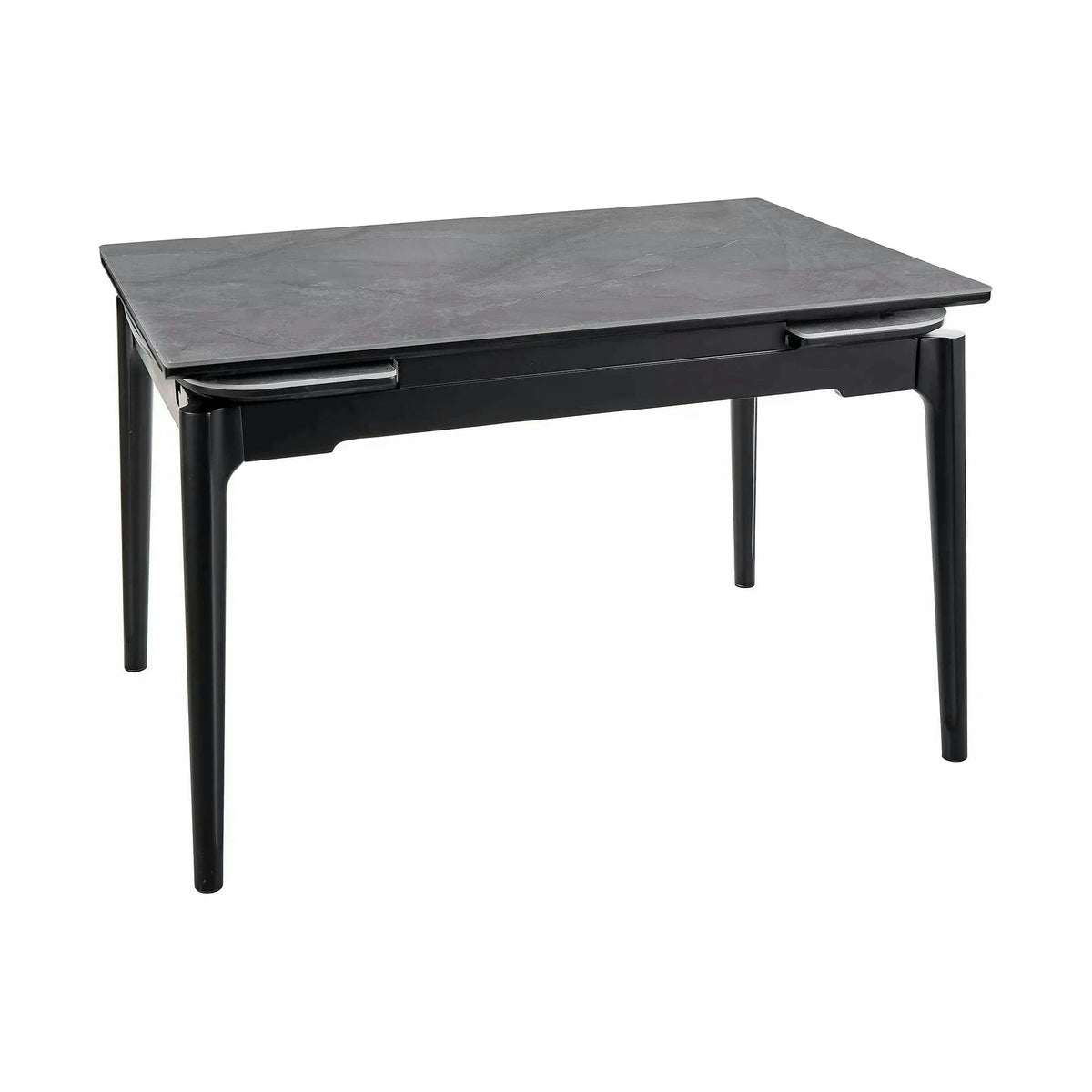 Masa extensibila SENTO, gri cu efect de marmura, ceramica/lemn, 120/180x80x76 cm