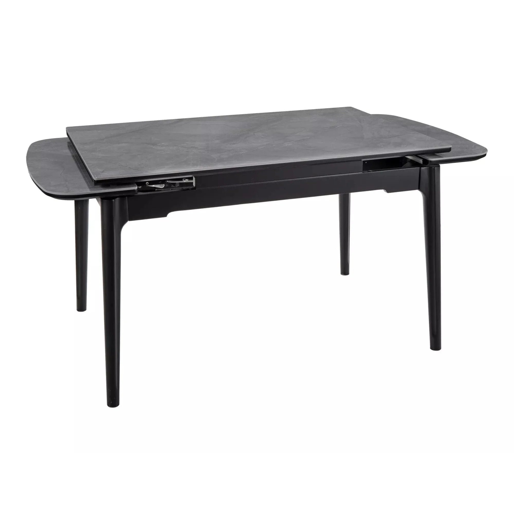 Masa extensibila SENTO, gri cu efect de marmura, ceramica/lemn, 120/180x80x76 cm