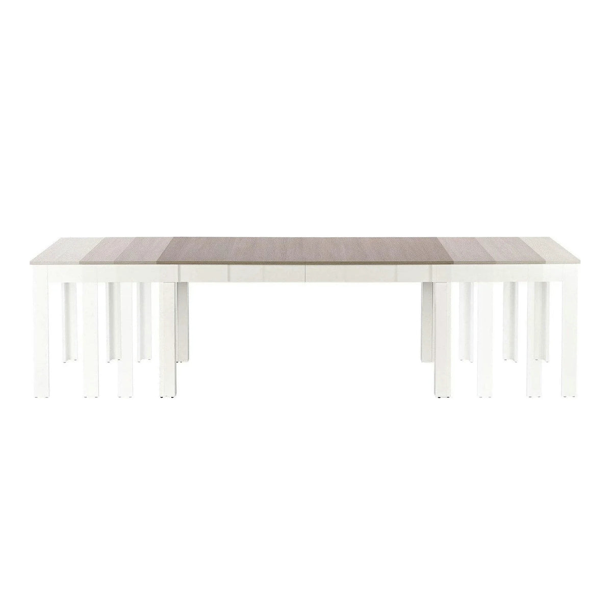 Masa extensibila SEWERYN, stejar/alb, PAL, 160/300x90x76 cm
