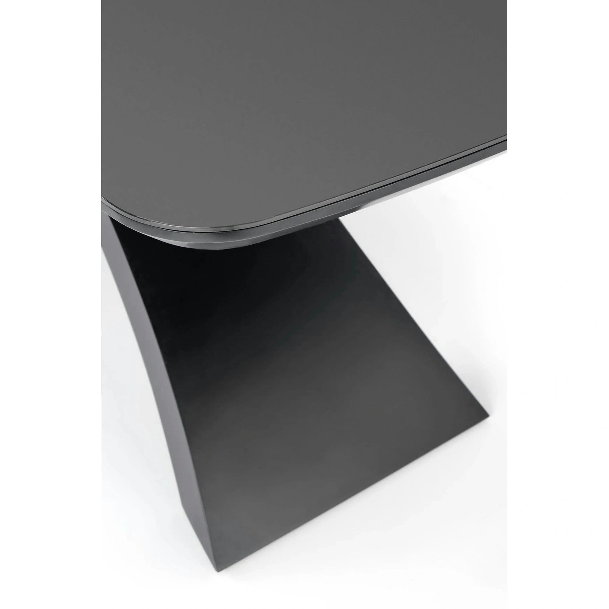 Masa extensibila SILVESTRO, gri inchis/negru, 180/220x89x75 cm