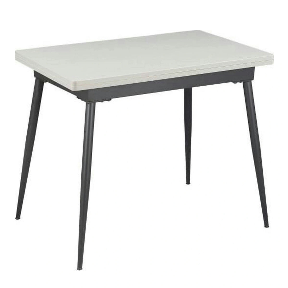 Masa extensibila SMART, alb/negru, 60/120x93x77 cm