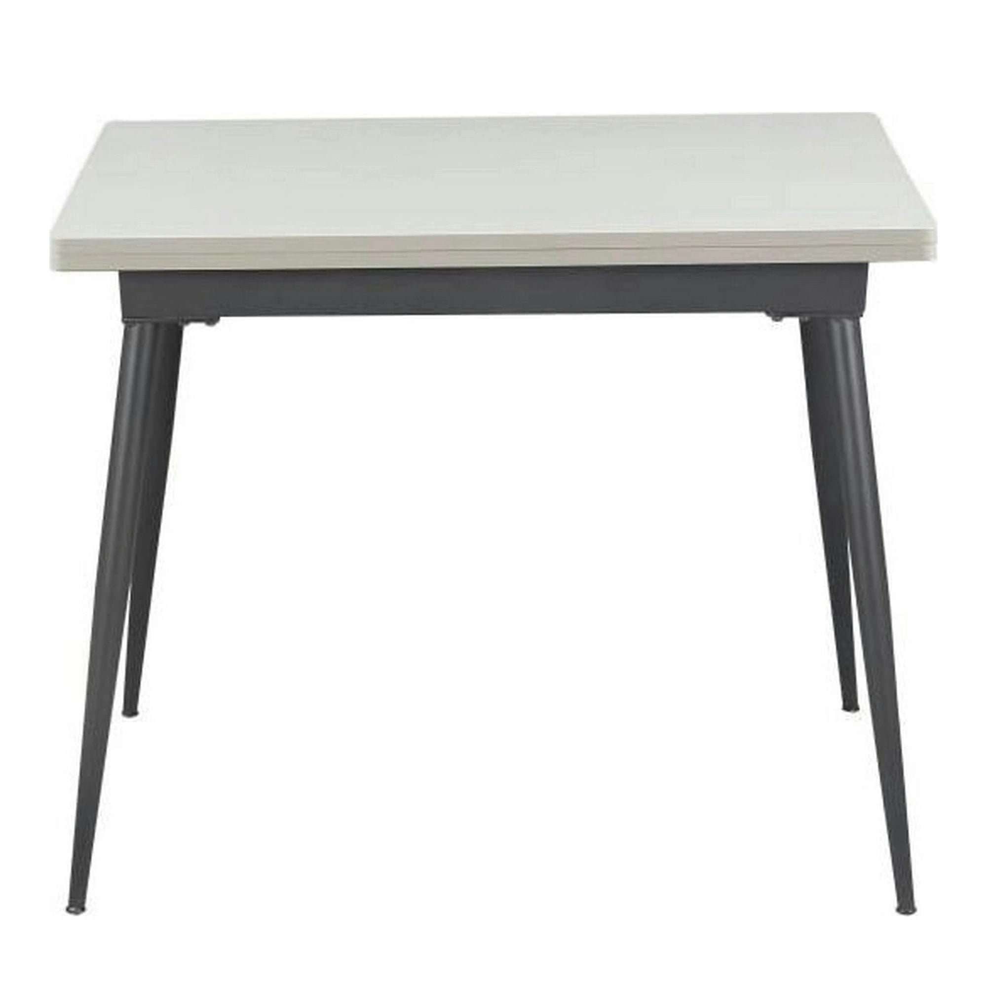 Masa extensibila SMART, alb/negru, 60/120x93x77 cm