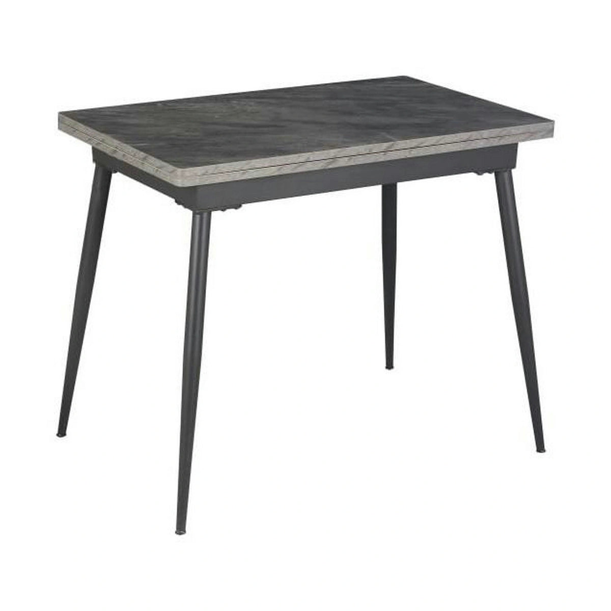 Masa extensibila SMART, gri cu efect de marmura/negru, 60/120x93x77 cm