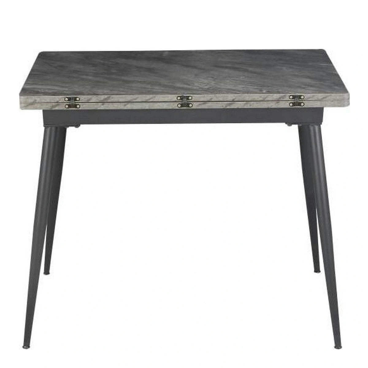 Masa extensibila SMART, gri cu efect de marmura/negru, 60/120x93x77 cm