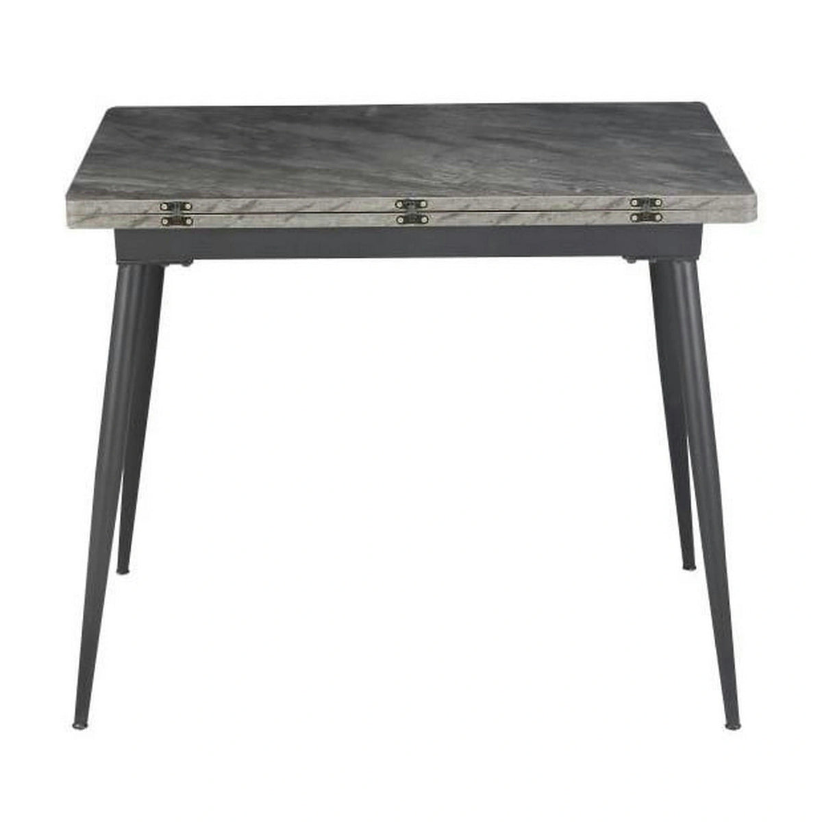 Masa extensibila SMART, gri cu efect de marmura/negru, 60/120x93x77 cm