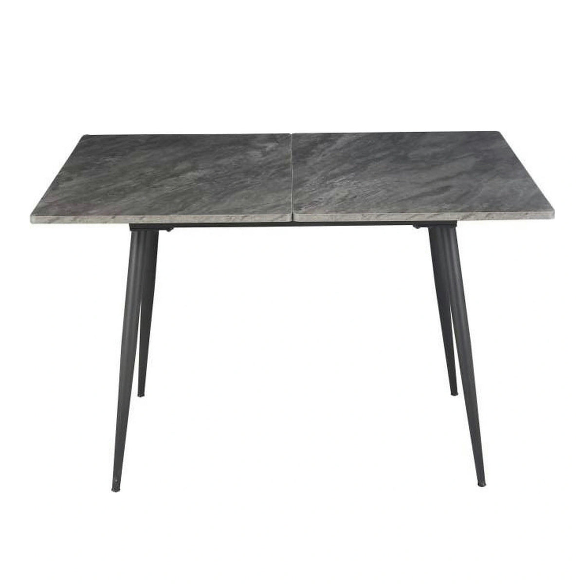 Masa extensibila SMART, gri cu efect de marmura/negru, 60/120x93x77 cm