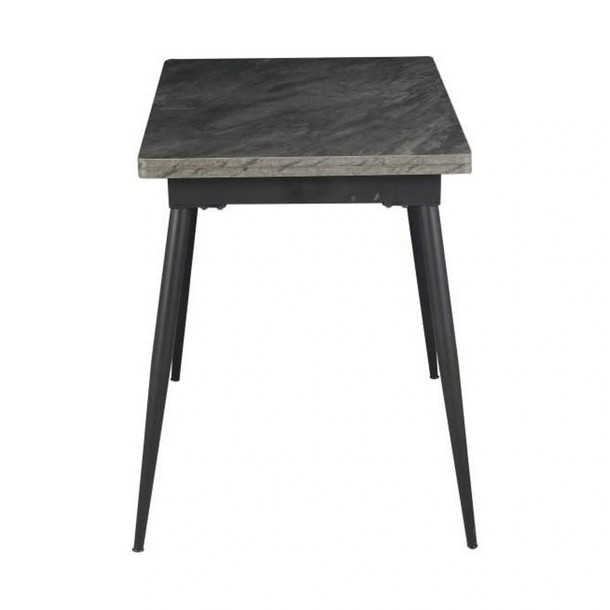 Masa extensibila SMART, gri cu efect de marmura/negru, 60/120x93x77 cm