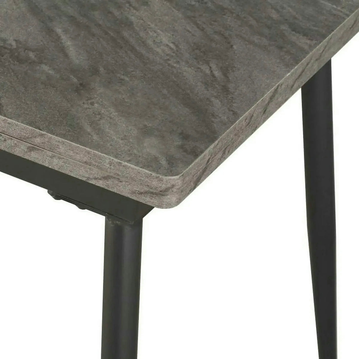 Masa extensibila SMART, gri cu efect de marmura/negru, 60/120x93x77 cm