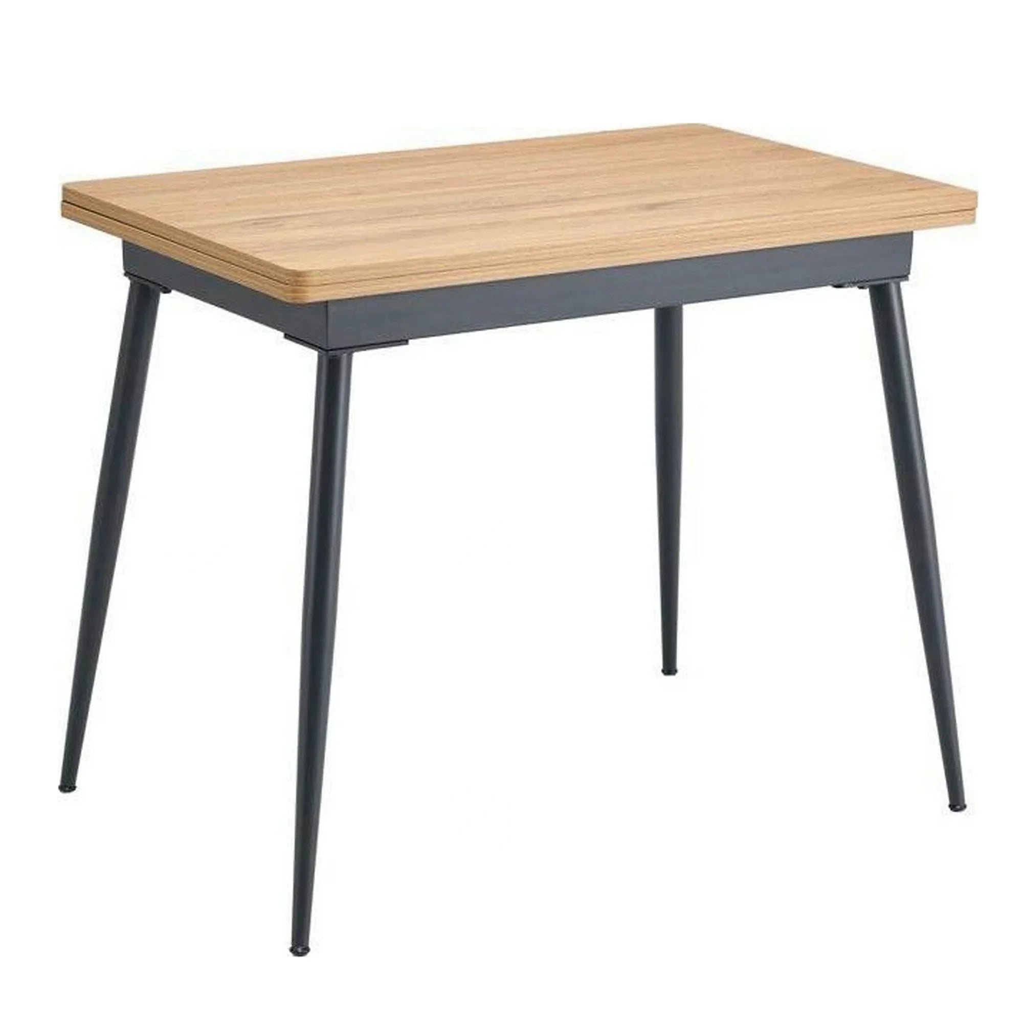 Masa extensibila SMART, stejar/negru, 60/120x93x77 cm